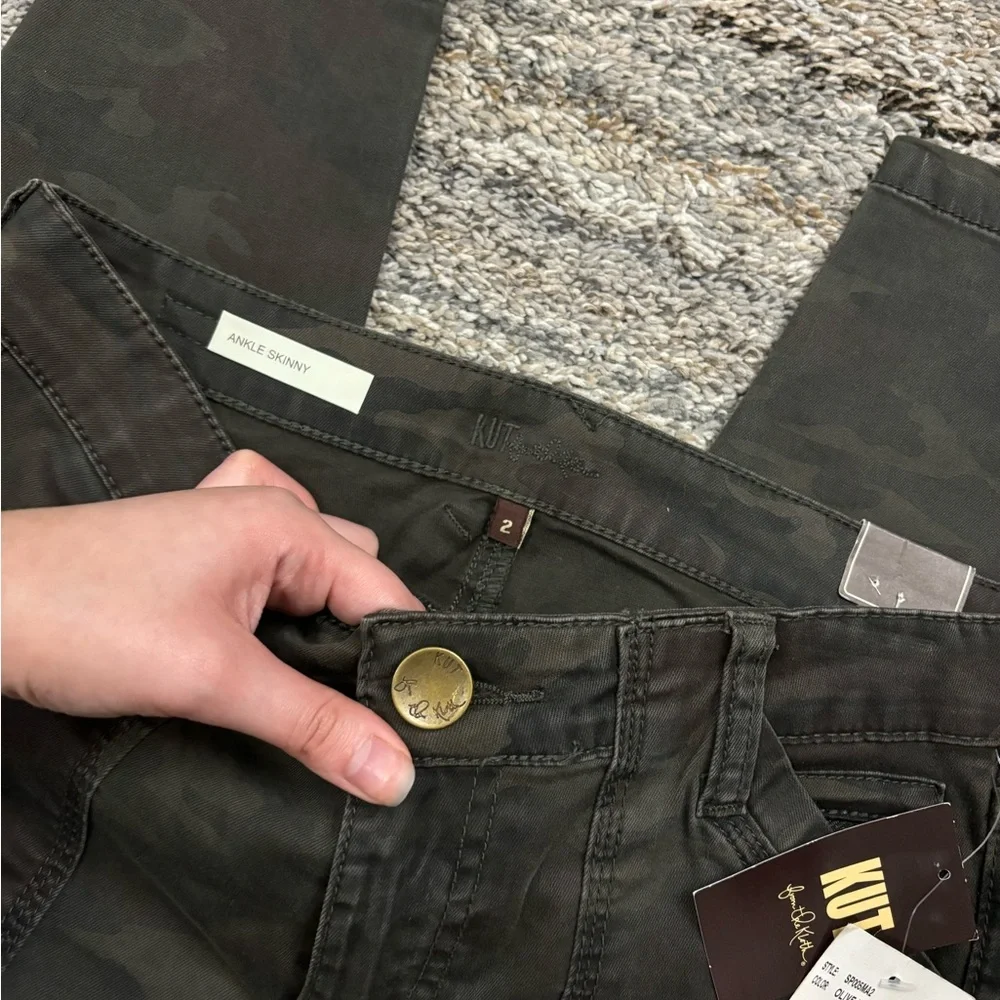 KUT From The Kloth Camo Ankle Skinny Jeans Sz 2 NWT | KUT Camouflage Jeans NEW-
